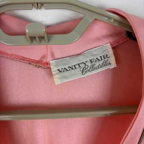 Vintage Vanity Fair Collectibles Robe Pink Gold Trim Dacron Nylon USA size 10 - Picture 12 of 14